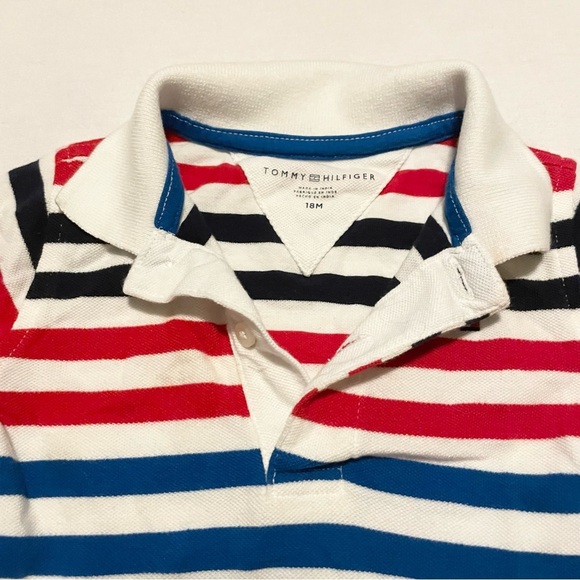 Tommy Hilfiger Polo Tshirt Baby 18 Months Stripes - Picture 2 of 16